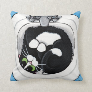 Almofada Gato do smoking no travesseiro decorativo do