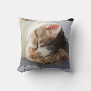 Almofada Gato dormindo em um jardim