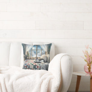 Almofada Gato Dormindo na Cama