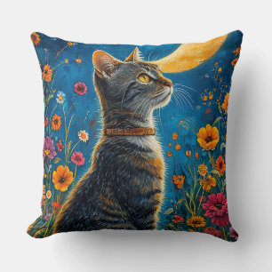 Almofada Gato e lua