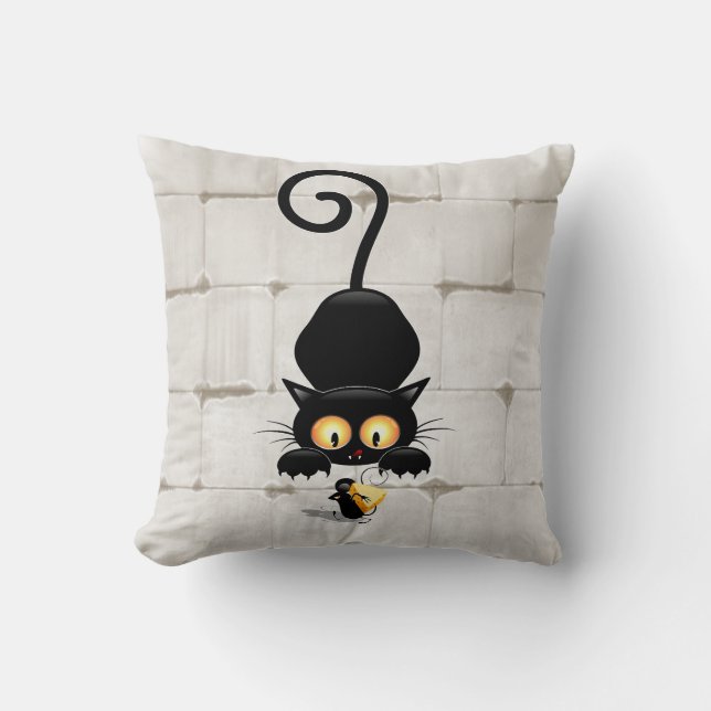 Almofada Gato e Rato com Personagens de desenho animados Di (Frente)