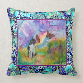 Almofada Gato e travesseiro decorativo dos monarca