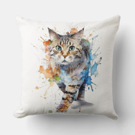 Almofada Gato en movimiento: belleza y gracia