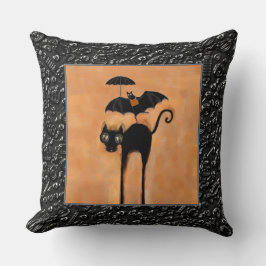Almofada Gato engraçado de Halloween