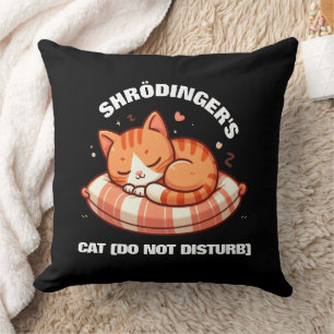 Almofada Gato engraçado de Shrodinger (não perturbe)