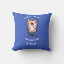 Almofada Gato Engraçado Perdeu a Linha Miaando