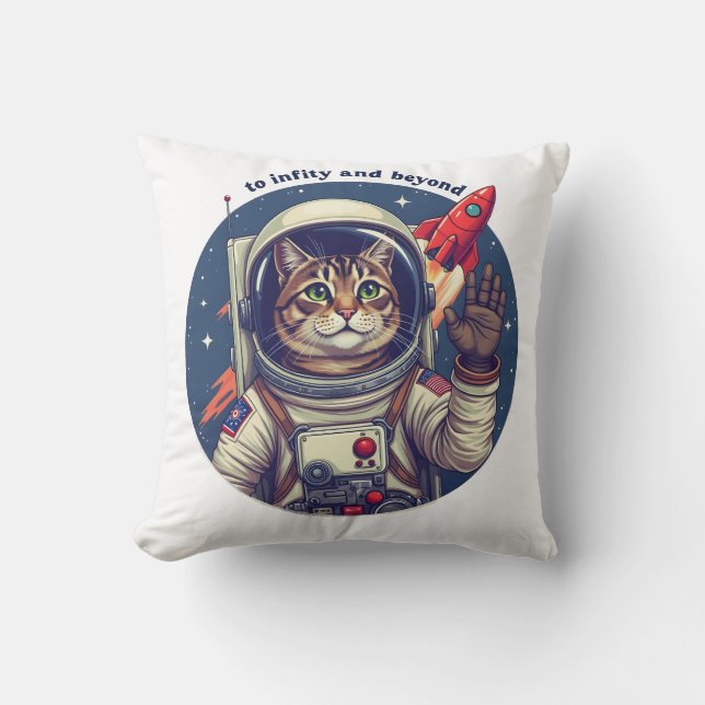 Almofada Gato espacial (Frente)