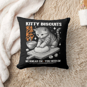 Almofada Gato Fazendo Biscoitos Padeiro Kitty Biscoitos Nós
