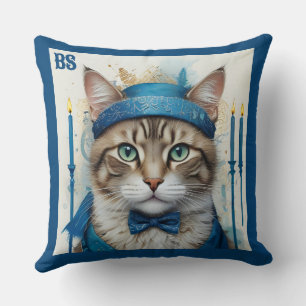 Almofada Gato festivo no hanukkah brincalhão Disguise
