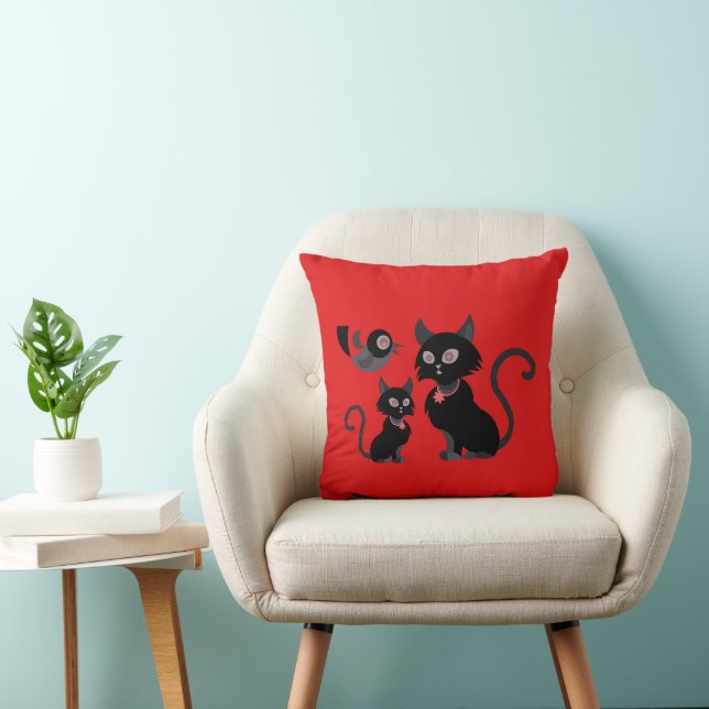 ALMOFADA GATO FILHOTE E MÃE LANÇAM TRAVESSEIRO COMO PRESENT (Cadeira)