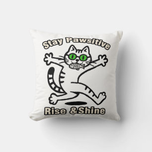 Almofada Gato Fique Positivo