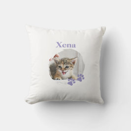 Almofada Gato Fofo animal de estimação com nome personaliza