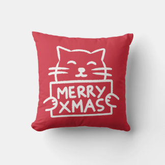 Almofada Gato Fofo Feliz Natal