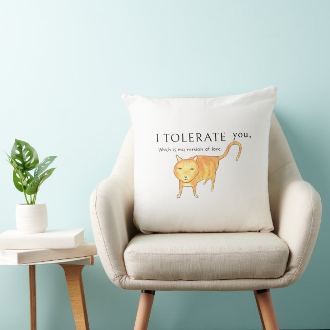 Almofada Gato Laranja Apático Tolerante (Cadeira)