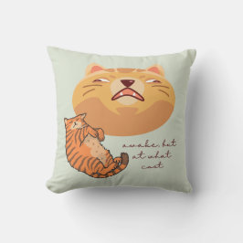 Almofada Gato Laranja Cansado