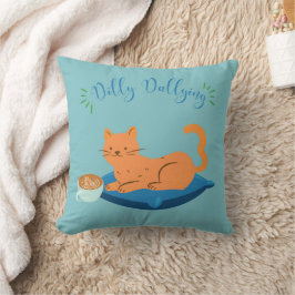 Almofada Gato Laranja Preguiçoso