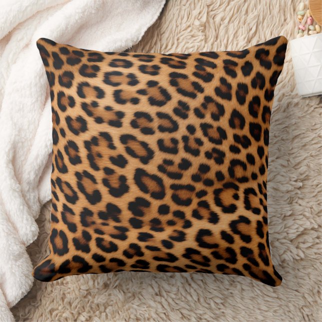 Almofada Gato-leopardo preto-ouro castanho (Cobertor)