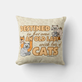 Almofada Gato Louco Futuro Dama Engraçada Dizendo Design