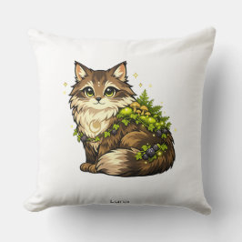 Almofada Gato Maine Coon Fofo com Nome Personalizado
