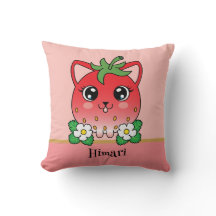 Gato Morango Kawaii Adorável