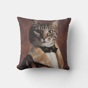 Almofada Gato na Jaqueta de Fumar