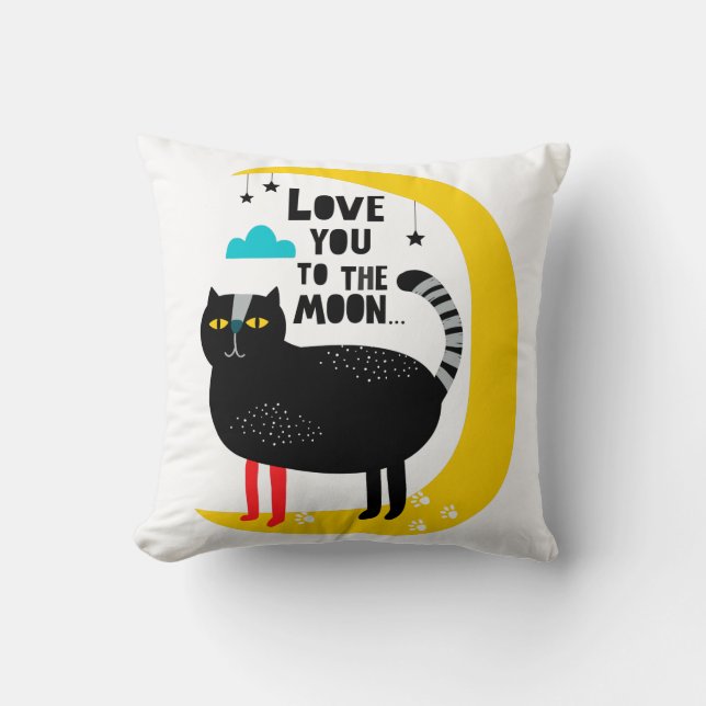 Almofada Gato na lua (Frente)