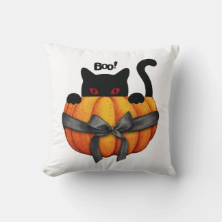 Almofada Gato Negro Helloween num Presente Engraçado de Abó
