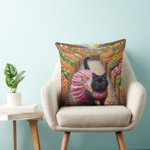 Gato no mercado de frutas 