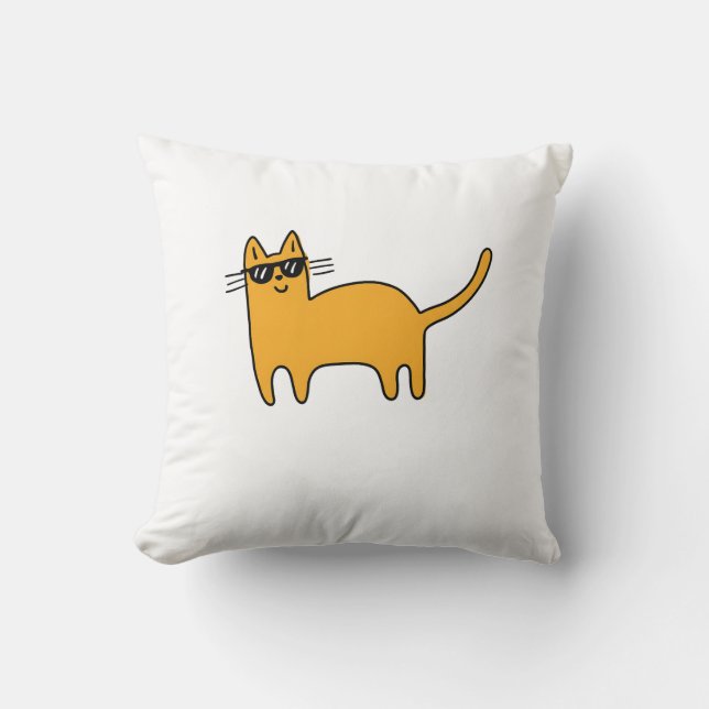 Almofada Gato Óculos de Sol Legal (Frente)