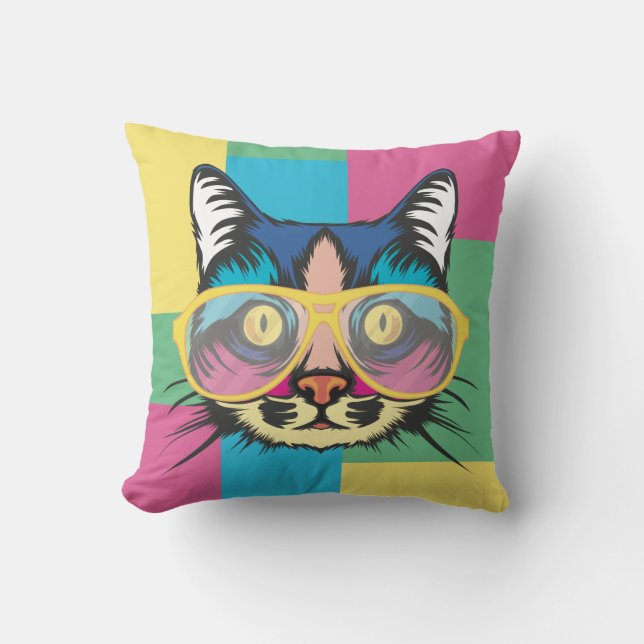 Almofada Gato Pop Art (Frente)