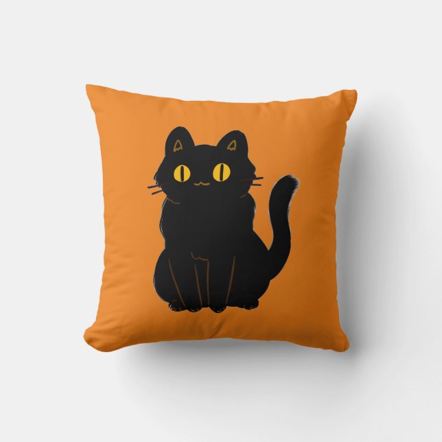 Almofada Gato Preto Cinto (Frente)