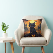 Gato Preto de Halloween 