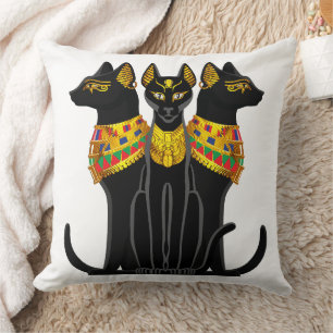 Almofada gato preto faraônico