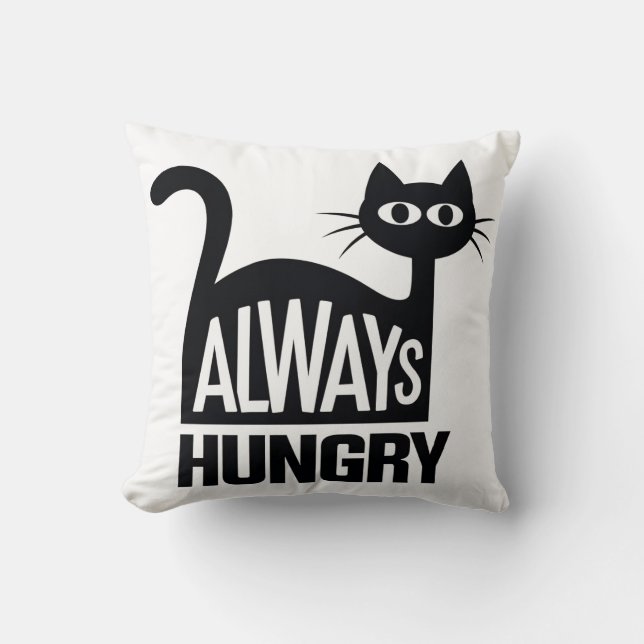 Almofada Gato preto fofo (Frente)