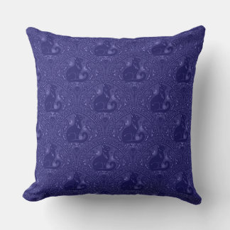 Almofada Gato Preto Místico em Roxo Legal