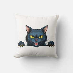 Almofada Gato preto zangado