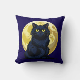 Almofada Gato preto zangado