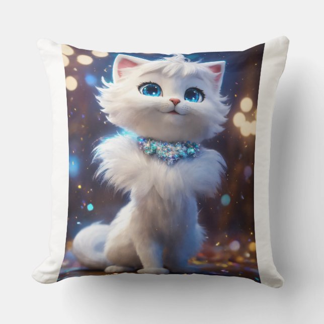 Almofada Gato Rainha Elegante (Frente)