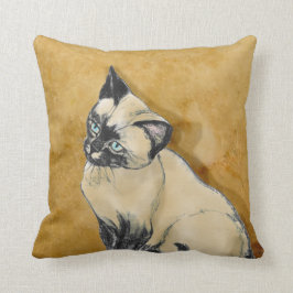 Almofada Gato Siamese no ouro