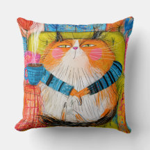 Gato Tabby Laranja Presunçoso Bebendo Café