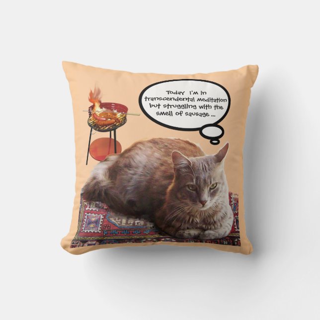 ALMOFADA GATO TURCO EM MEDITAÇÃO TRANSCENDENTAL (Frente)