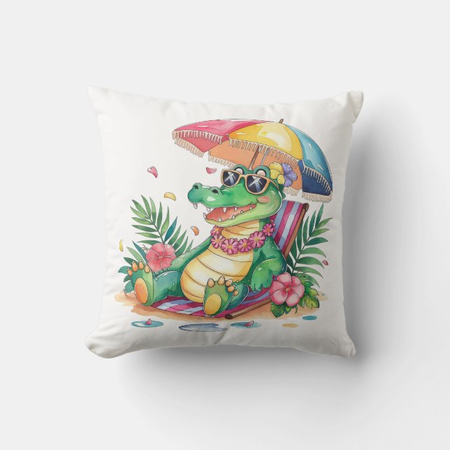 Almofada Gator de relaxamento tropical de frio (Frente)