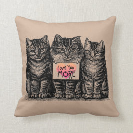 Almofada Gatos "amor do vintage você mais" travesseiro
