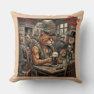 Almofada Gatos de Pub Vintage: 'A Vida Secreta' Antropomórf