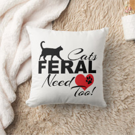 Almofada Gatos Feral Precisam De Amor Muito Travesseiro dec