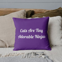 Gatos São Ninjas Adoráveis Personalizado Roxo Real