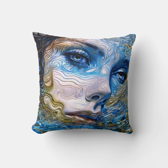 Almofada "Gaze De Aço" - Mulheres Na Água (Frente)