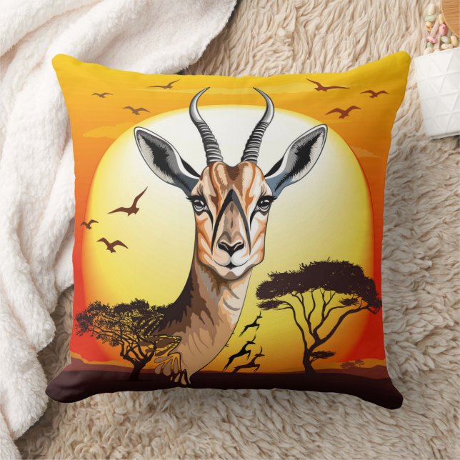 Almofada Gazelle African Antelope Wild Animal (Cobertor)