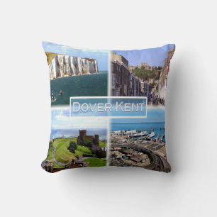 Almofada GB Dover Kent - Castelo Dover - Cliff Branco - Cas