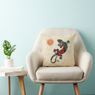 Almofada Gecko Lizard E Travesseiro decorativo Sun